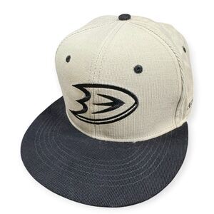 Anaheim Ducks Tan Corduroy Hat Adjustable Snapback Cotton Honda Cap Sixth Man